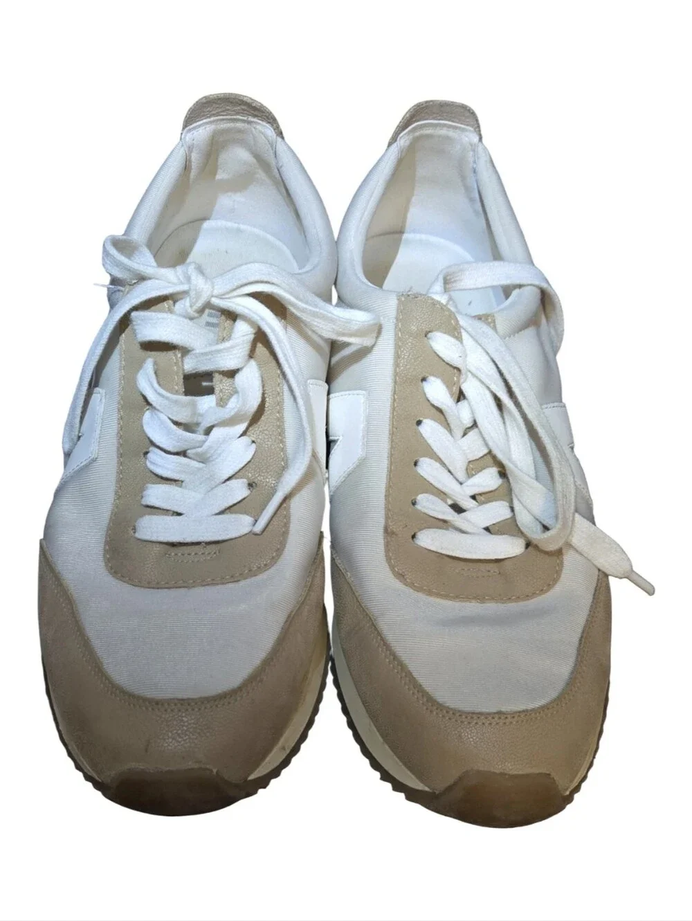 MIA Kable Retro White and Tan Women's Fashion Sneakers Vintage Athleisure